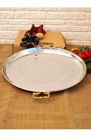 Büyük Bakır Kavurma Tavası, Bakır Saç Tava 40 Cm