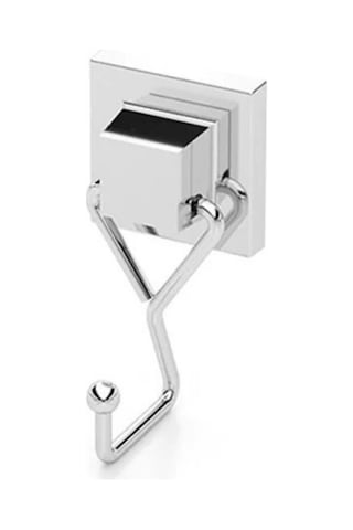 Tekno Tel Ef-237 Krom Tekli Askı Bornozluk Yapışkanlı/vidalı Deliksiz Metal Banyo Askılığı Parlak Krom