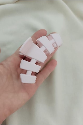 Mandal Toka Saç Aksesuarı 9 Cm İthal Ürün Saç Tokası Renk Açık Pembe Krem