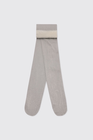 Panço Kız Çocuk Ekru Simli Külotlu Çorap 2602gk11001 Krem