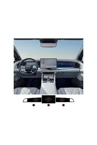 Byd Sealion 7 Navigasyon,dijital Gösterge Ve Sağ Panel 9h Nano Ekran Koruyucu 3'lü Set 2025