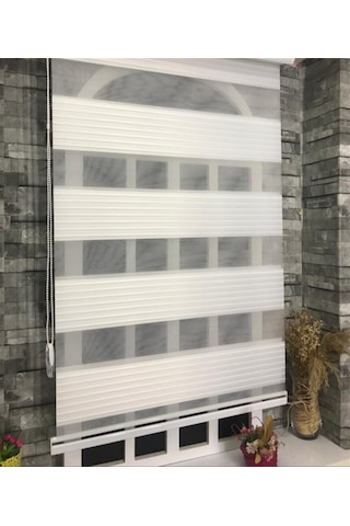 Storburada Pliseli Stor Zebra Perde Ekru Stb481-d Ekru