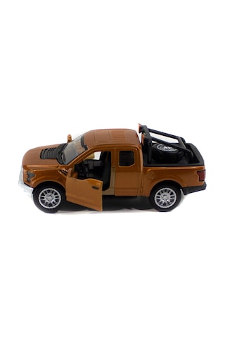 Metal Ford Ranger Pikap Çek Bırak Işıklı Kahverengi 12 Cm