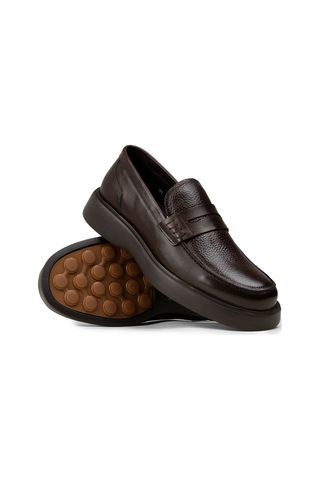 Deery Erkek Kahverengi Hakiki Deri Loafer Ayakkabı - F6683mkhvp01 Kahverengi