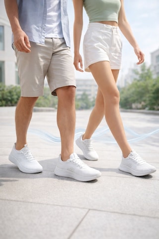 Velora Air Unisex Sneaker Hafif Nefes Alabilir Günlük Spor Ay... Beyaz - Gümüş