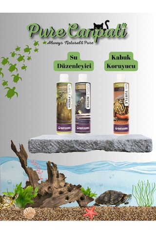 Purecanpati Kaplumbağa Bakım Seti Kabuk Koruyucu Ve Su Düzenleyici
