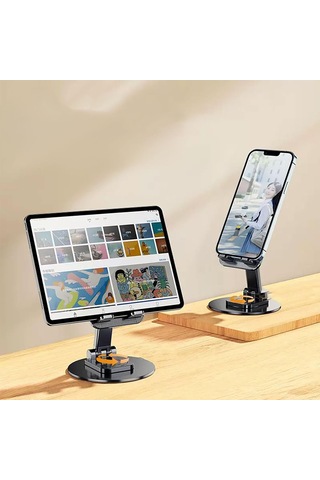 Jmary Mk-59 Yüseklik Ayarlı Katlanabilir 360 Derece Dönebilen Telefon Ve Tablet Standı Siyah