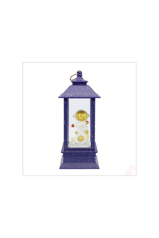 Uçuşan Simli,12,5cm X 5cm Led Işıklı Astronot Fener Küre - D