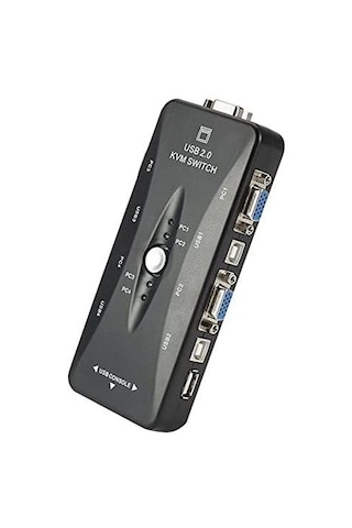 4 Port USB KVM Switch 4 PC Kasa Tek Kontrol Çoklu VGA