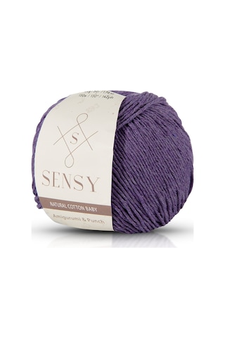 Sensy Premium Amigurumi Ipi Punch Panç Baby Soft Cotton 50 Gr Örgü Ip Eflatun