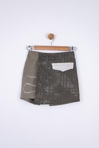 Kız Çocuk Style Şort Etek-13364-yeşil Yeşil