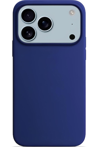 Apple Uyumlu iPhone 17 Pro Max Soft Touch Lansman Silikon Kılıf Gece Mavisi