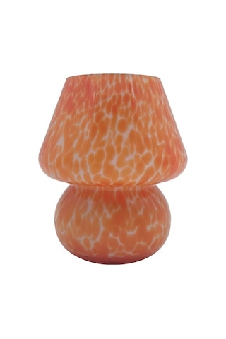 Agoodshop Masa Lambası Küçük Başucu Cam Yarı Saydam Masa Oturma Odası Abd Fişi Renkli Turuncu