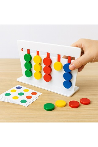 Four Colour Renk Eşleştirme Oyunu Eğitici Montessori Mantık Oyunu