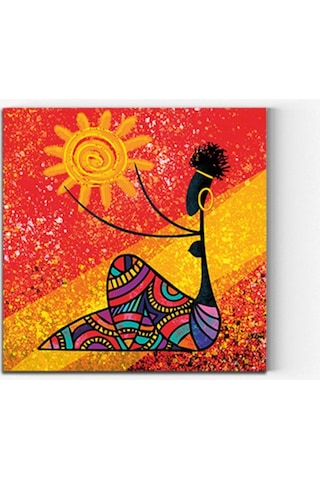 Afrikalı Kadın Ahşap Tablo 4mm