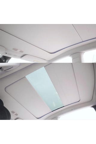 Tesla Juniper Elektrikli Senkronize Led Sese Duyarlı Tavan Güneşliği - İç Döşeme Rengi