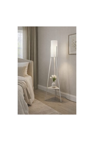 Luz Beyaz Raflı Lambader 4010 Metal