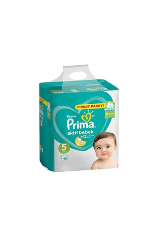 Prima Bebek Bezi Aktif Bebek 5 Numara Junior Fırsat Paketi 46 Adet