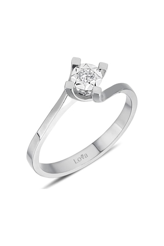 Lova 0,50 Karat Efektli Pırlanta Tektaş Yüzük - 1070094