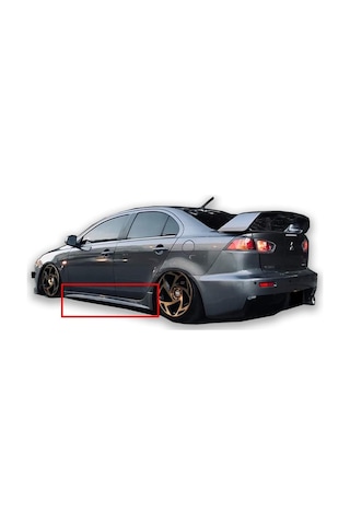 Mitsubishi Lancer 2009 Sonrası Evo 10 Yan Marşpiyel Seti Plastik Uyumlu