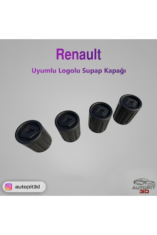 Renault Logolu Subap Kapağı 4 Lü Set