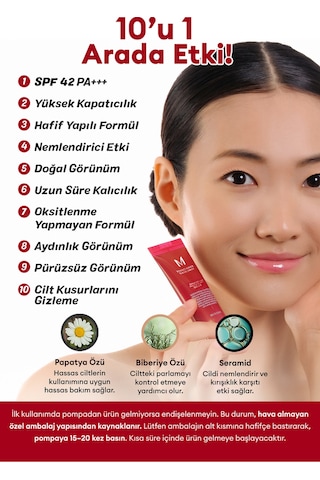 Missha Yoğun Kapatıcılık Sunan BB Krem M Perfect Cover BB Cream Ex No: 23