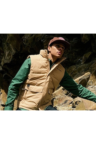 Columbia Landroamer Puffer Vest Erkek Outdoor Yeleği 2134281262 Kahverengi Kahverengi