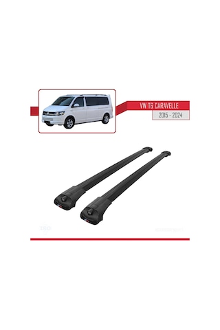 Volkswagen Caravelle T6 2015 Ve Sonrası İle Uyumlu Ace-1 Ara Atkı Tavan Barı Siyah