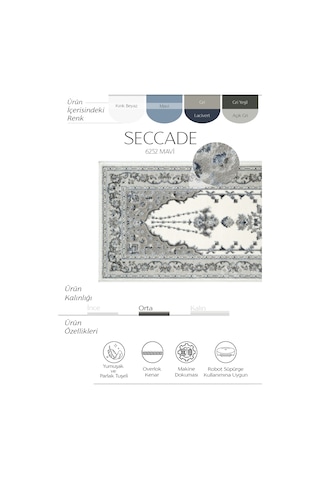 Cool Halı Cool Seccade Mavi Hediyelik Kalın Seccade Çeyizlik Gelin Damat Çift Bohçası Seccade Seti