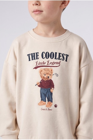 Defacto Oversize Bisiklet Yaka Ayıcık Baskılı İçi Yumuşak Tüylü Kalın Sweatshirt Erkek Bebek I3309a526wnbg734 Bej-bg734