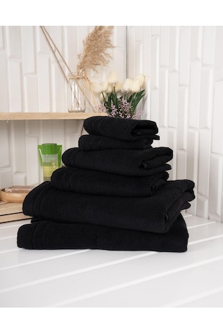 %100 Pamuk 6 Parça Microcotton Mutfak Havlusu / El & Yüz Havlusu / Banyo Havlusu Seti Hürsan Saphir Çok Renkli