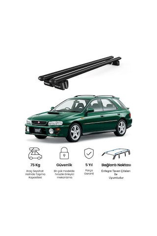 Pençe Subaru İmpreza 1993-2000 Uyumlu Siyah Ara Atkı 109cm Port Bagaj Tavan Barı