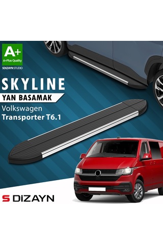 S-dizayn Vw Transporter T6.1 Kısa Şase Skyline Krom Yan Basamak 213 Cm 2019-2024 A+ Kalite