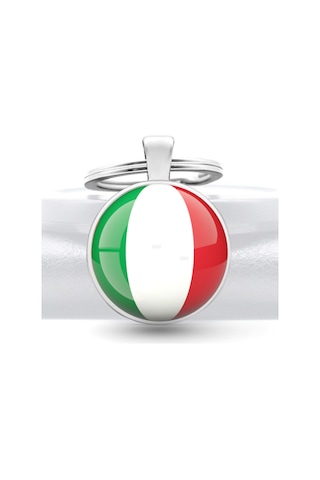 Tamgacrafts İtalya Italy Bayrağı Metal Anahtarlık Ülke Temalı Hediyelik Çok Renkli