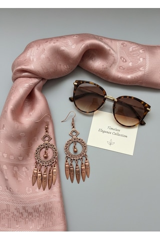 Boho-şık Vintage Sallantılı Küpe. Renkli