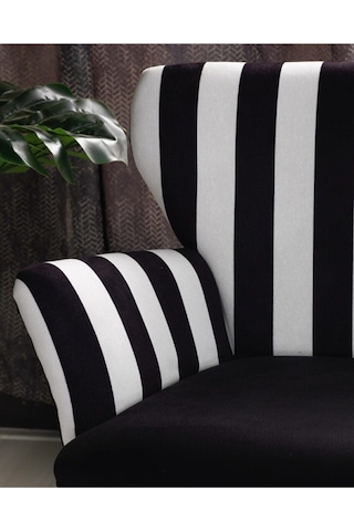 Indirim Çadırı 1+1 Iki Tekli Kollu Çay Seti Balkon Bahçe Berjer Zebra