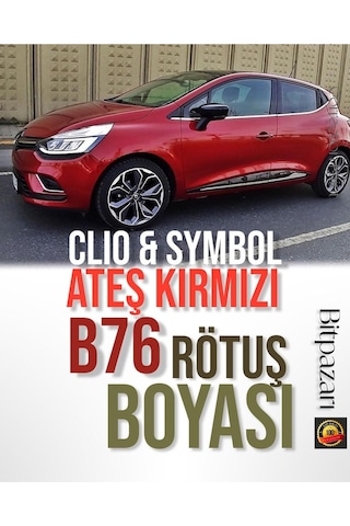 Renault Clio B76 Alev Kırmızı - Profesyonel Rötuş Boyası - 20 Ml