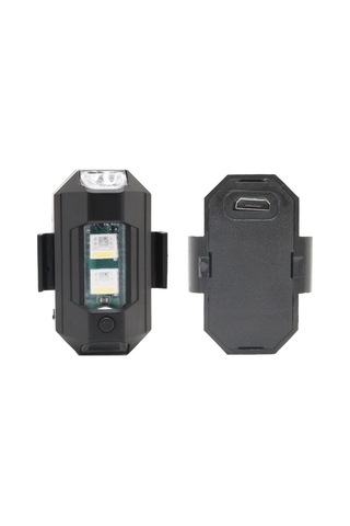 Youmex Motosiklet Led Şarjlı Flashing Arka Feneri - Elektrikli Araçlar İçin Uyarı Lambası, Dört Renkli Uçak Stili Aksesuar Tek Adet