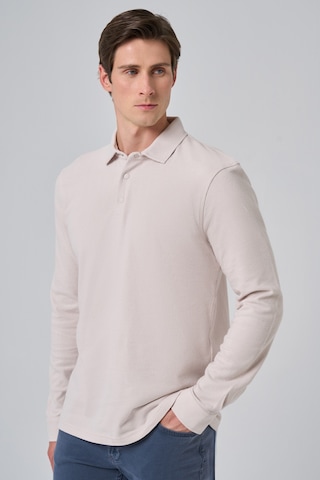 Morven Erkek Gri Pamuk Trend Ağaç Kabuğu Desen Dinamik Fit Polo Yaka Sweat-shirt 26ms063001100 Gri