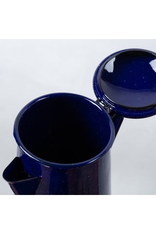 Shineyee Mavi Gökkuşağı Desenli 0.8l Emaye Kettle, Çelik Ve Emaye Malzeme, Çay/su/ Kahve Kaynatma, Ev/ Bahçe/ Kamp İçin, Retro Stili, Drip-şişirsiz, 18cm