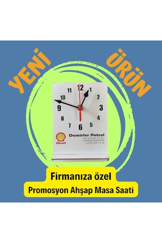 Promosyon Ahşap Masa Saati 10 Adet