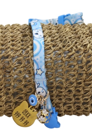 Caramelos Güvenlik Kilitli Kedi Tasması, Isimli Kedi Tasması Mtkk