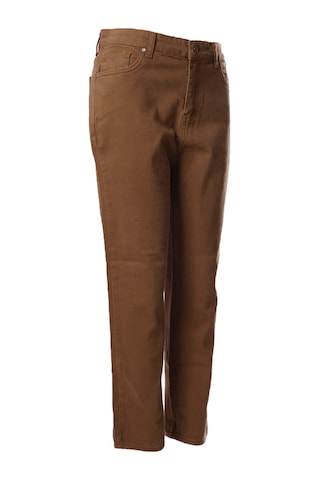Faik Sönmez Minimalist Kadın Pantolon - Regular Fit Midi Kahve