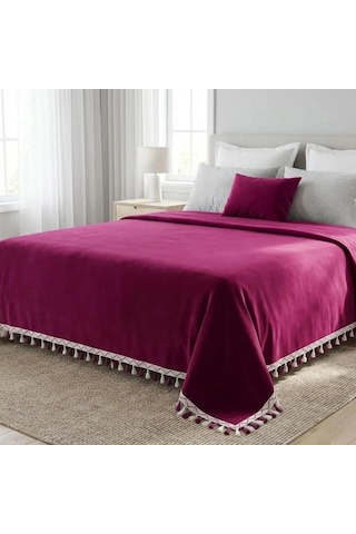 Çift Kişilik Yatak Örtüsü 240 X 260 Cm - Bordo Çok Renkli