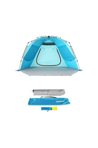 Quickup Kapılı Otomatik Plaj Çadırı Mavi