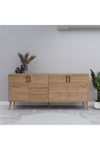 1674 Hera ( Ahşap Ayaklı ) Modern Konsol Sepet 180 CM