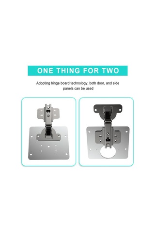 Leezsing Paslanmaz Çelik Menteşe Tamir Tabanı Seti - 2 Adet 10x9cm Plaka + 1 Bağlayıcı + 10 Vida - 95-110 Derece Açılım Açıısı