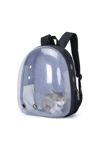 Taşınabilir Açık Pet Kedi Panoramik Şeffaf Nefes Sırt Çantası