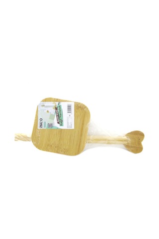 Kare Altlık 12x12cm Ahşap Bambu Kağıt Havluluk Başlı Sap 28.5cm Çok Renkli
