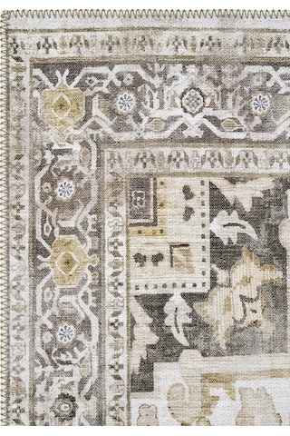 Cool Halı Beylerbeyi By 803 Krem Etnik Vintage Halı Oda Salon Halısı Yıkanabilir Eskitme Şönil Halı